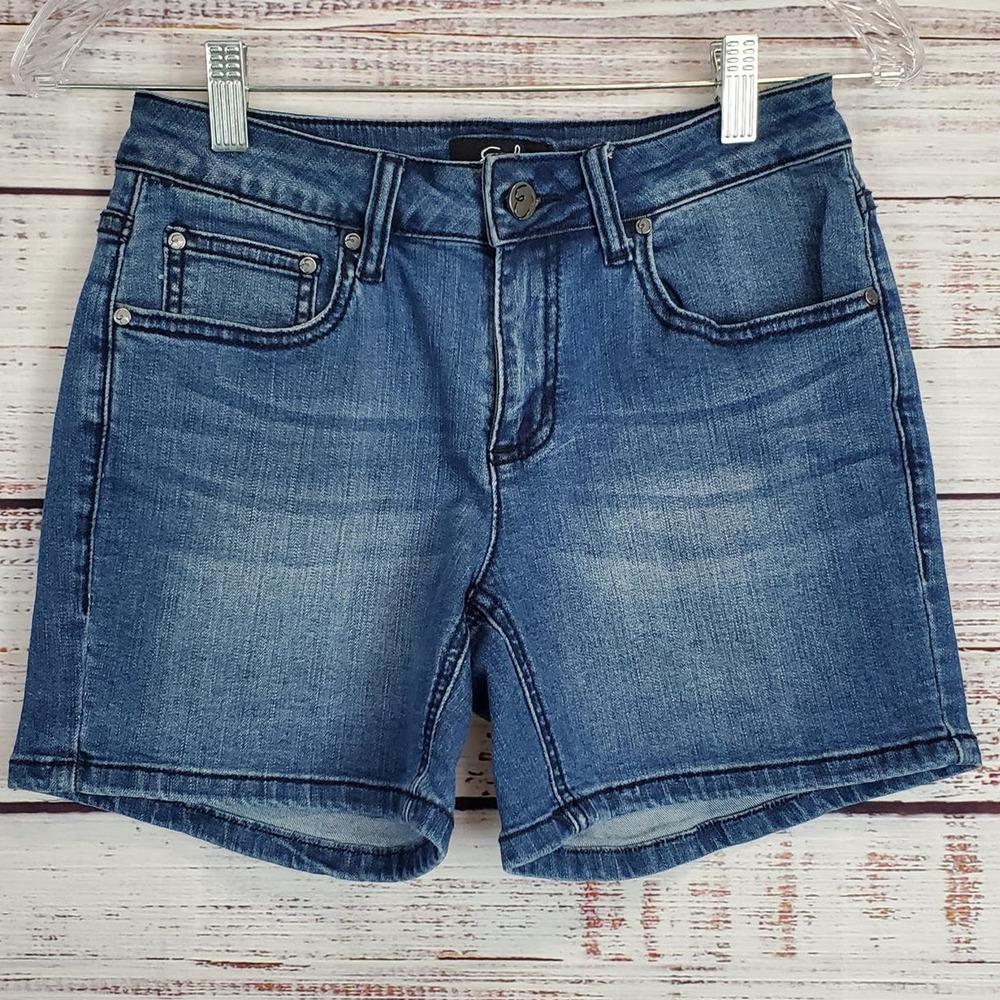 Earl Jean Womens Shorts Size 4 Y2K 5 Pocket Low Rise Denim Boho Festival Beachy